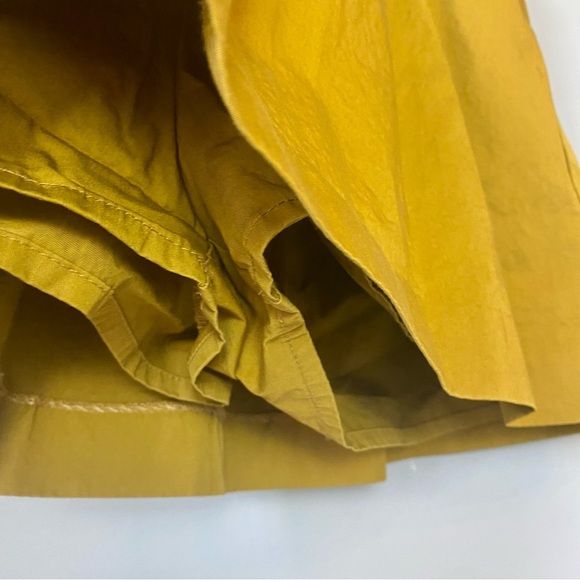 Zara Trafaluc Mustard Yellow, Short-Sleeved, 100% Cotton Skort Romper - Picture 7 of 10